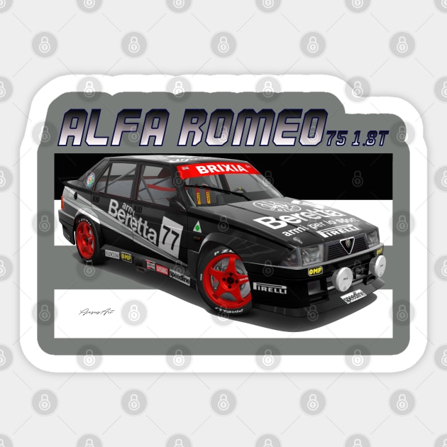 Alfa Romeo 75 Sticker by PjesusArt